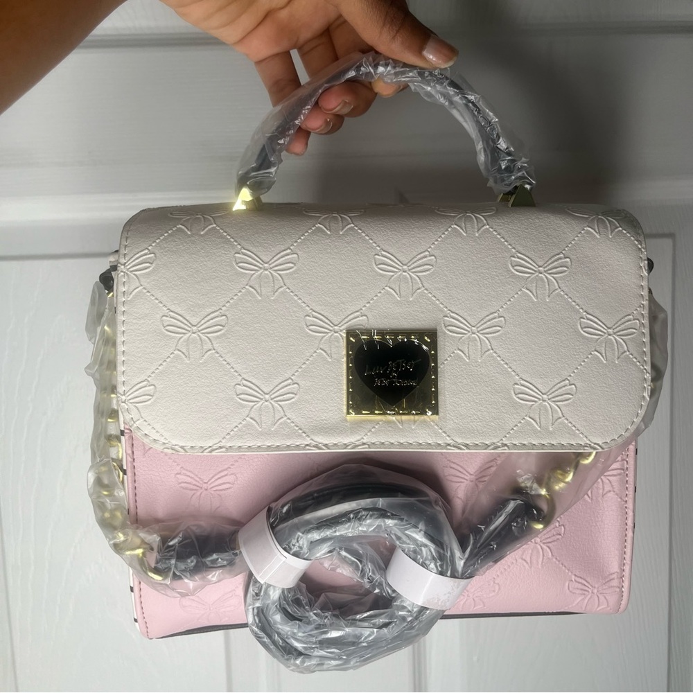 Elegant Pink and White Betsey Handbag